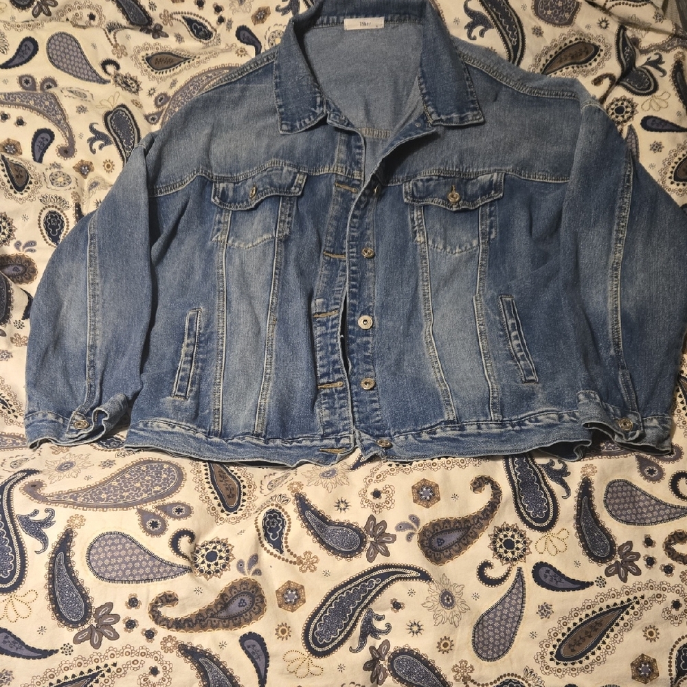 Classic Distressed Blue Denim Jacket